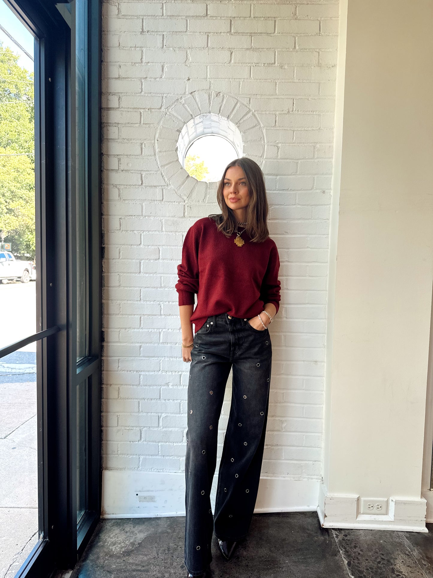 EMILIA KNIT BOYFRIEND SWEATER
