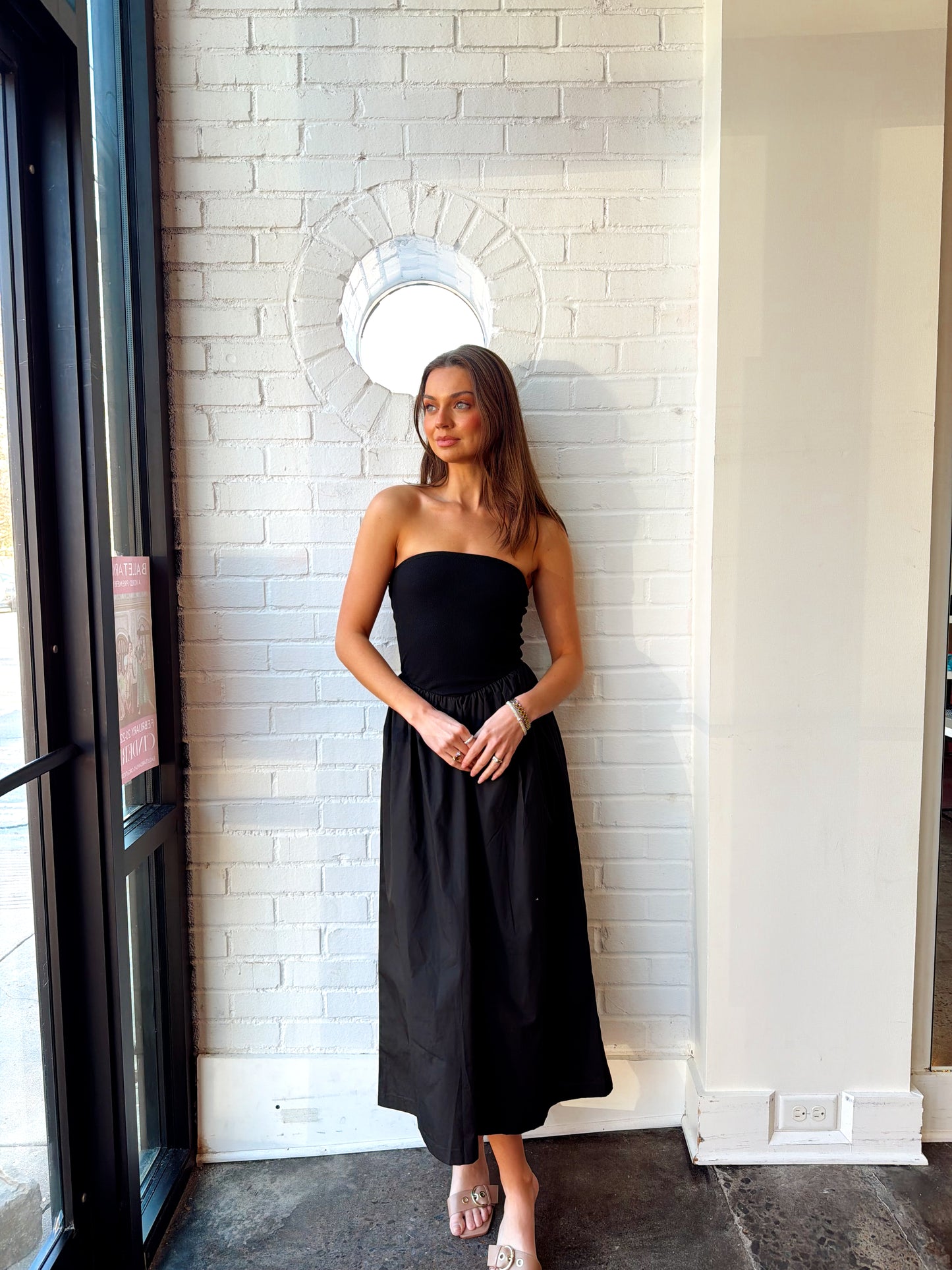 RIBBED TUBE BODICE MAXI DRESS