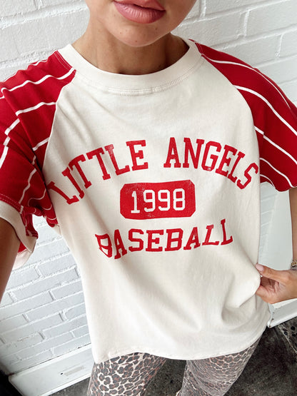 LITTLE ANGELS BASEBALL RAGLAN RINGER