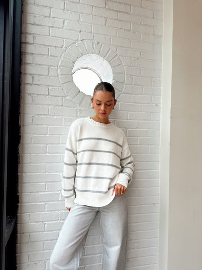 BOYFRIEND STRIPED SWEATER