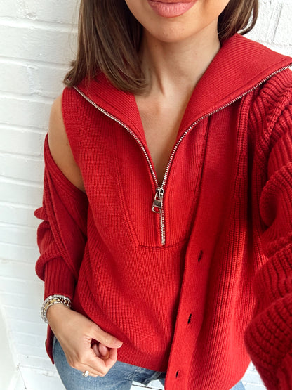 AMINA HALF ZIP KNIT