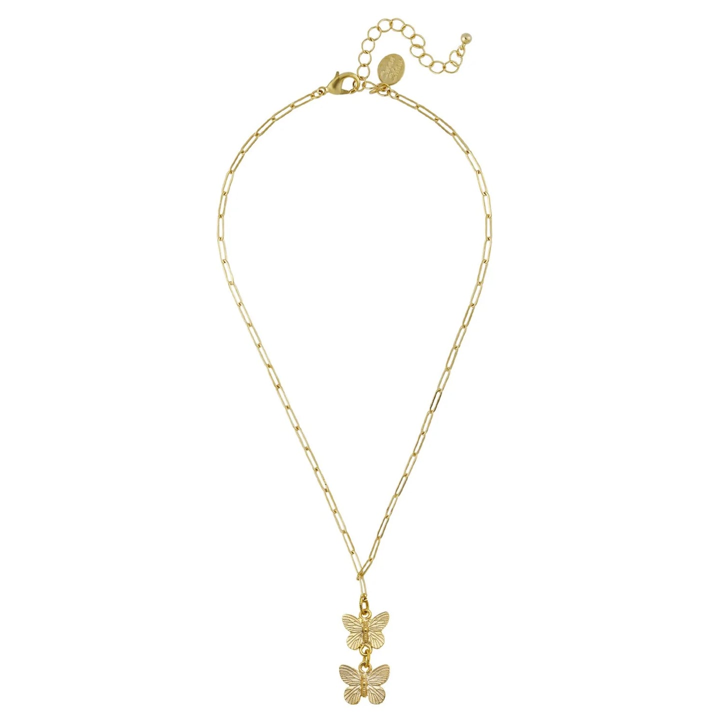 HANNAH BUTTERFLY PAPERCLIP NECKLACE