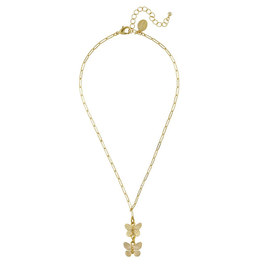 HANNAH BUTTERFLY PAPERCLIP NECKLACE