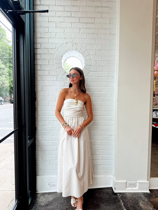 TUBE STRIPED MAXI DRESS