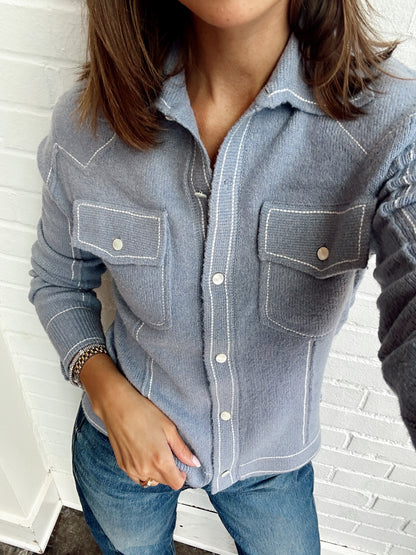 DASH WESTERN SWEATER BUTTON UP