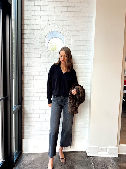 SLOANE KNIT COLLARED PULLOVER