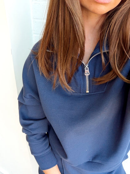 SEANNI COTTON HALF ZIP