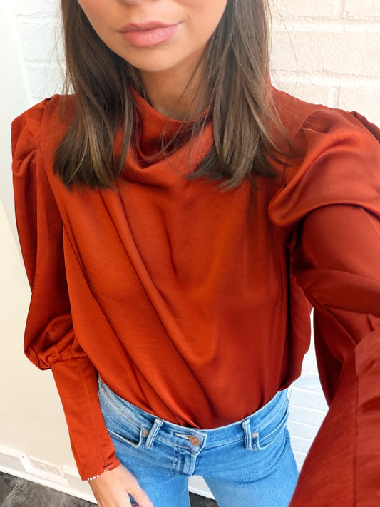 COWL NECK BLOUSE
