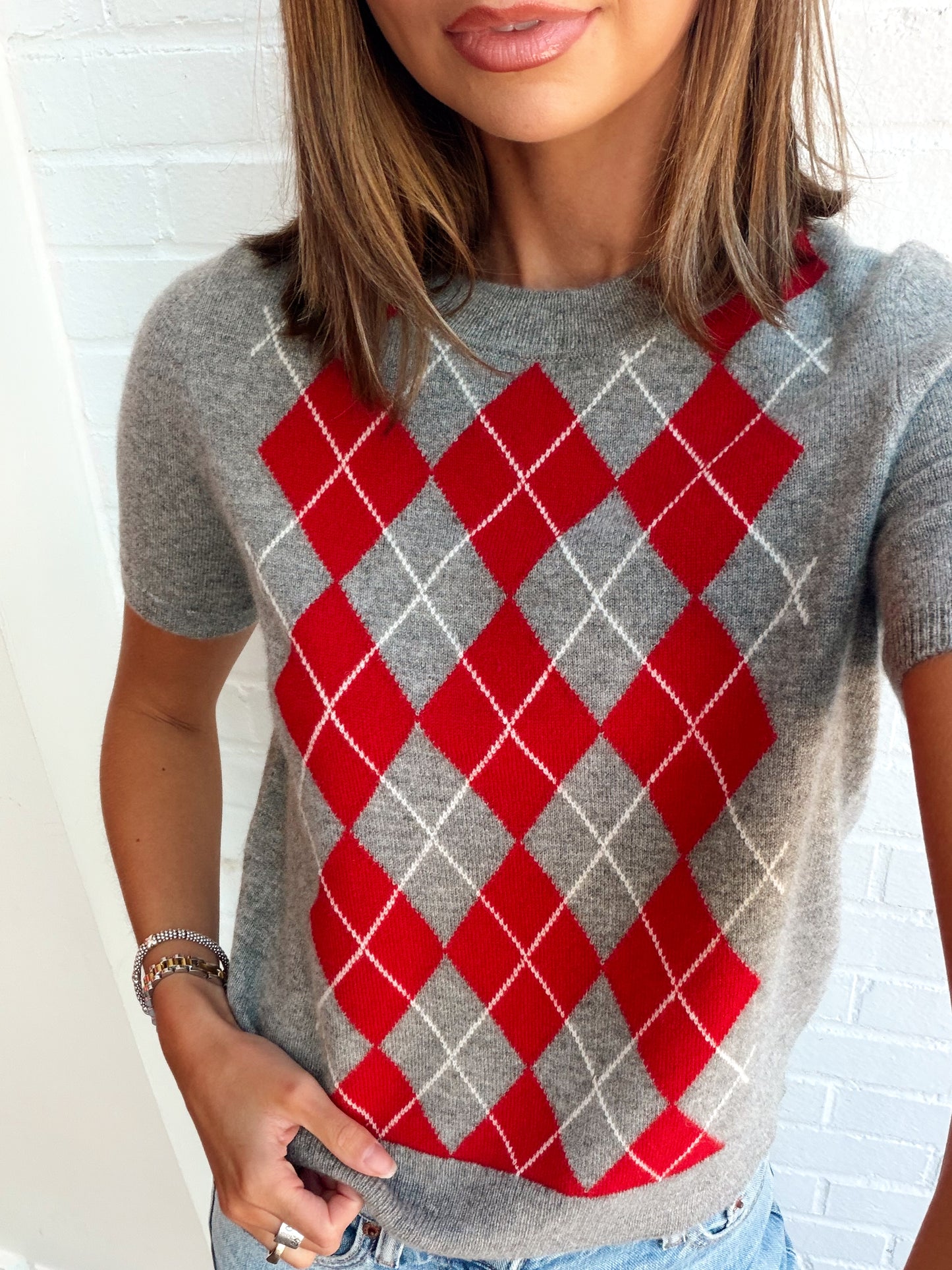 SS ARGYLE SWEATER