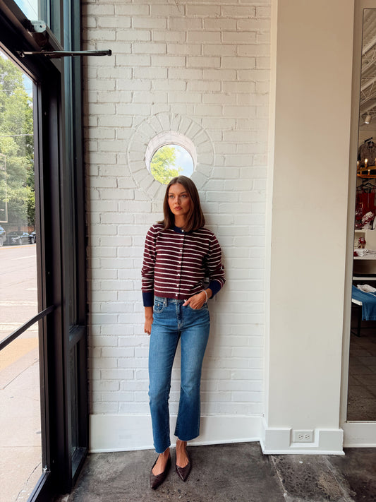 BRUNA LONG SLEEVE CREW NECK CARDI