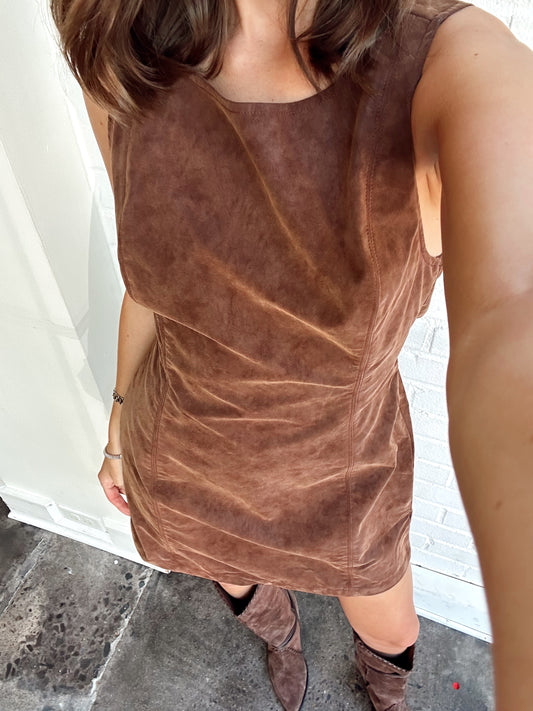 ATLAS SUEDE MINI DRESS