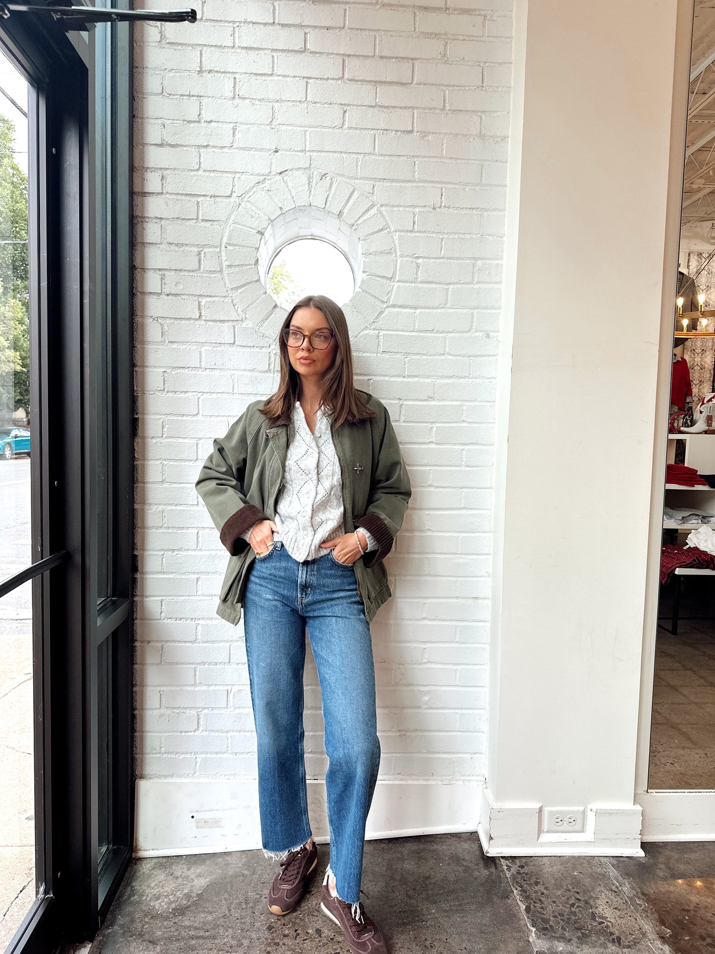 JOCASTA CREW NECK CARDIGAN