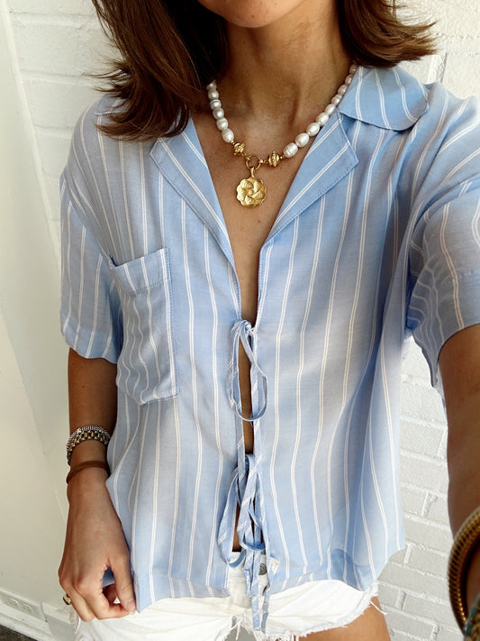 BUTTERCUP TIE FRONT SHIRT