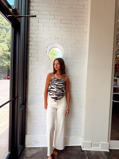 SINCLAIRE SILK BLEND SCARF TOP