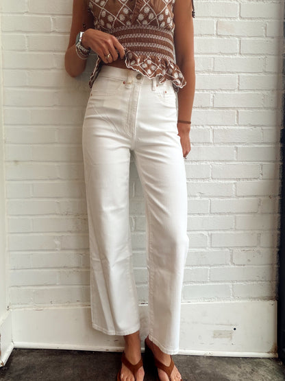 KARMINE REFINED WIDE LEG- WHITE