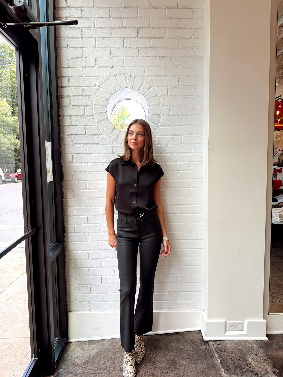 BRIDGET BOOT: HIGH RISE INSTASCULPT: BLACK COATED