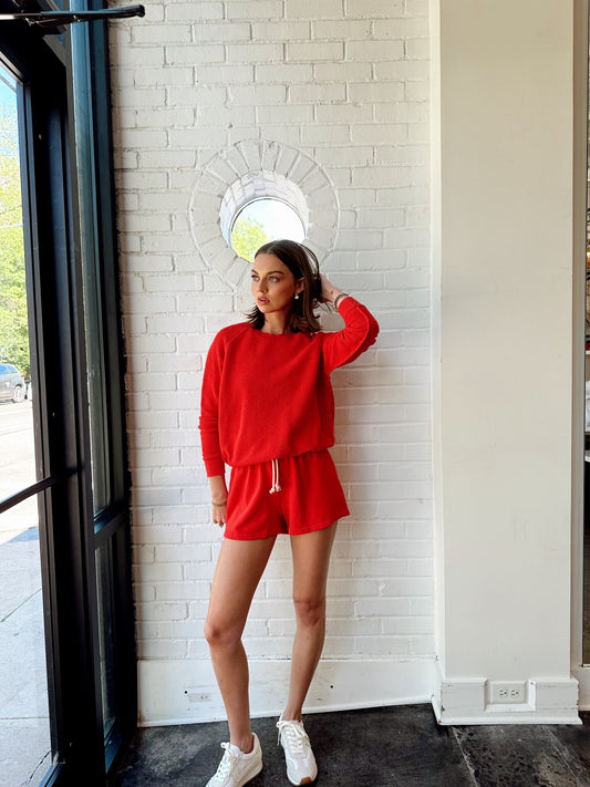 ZIGGY REVERSE FLEECE LS CREW