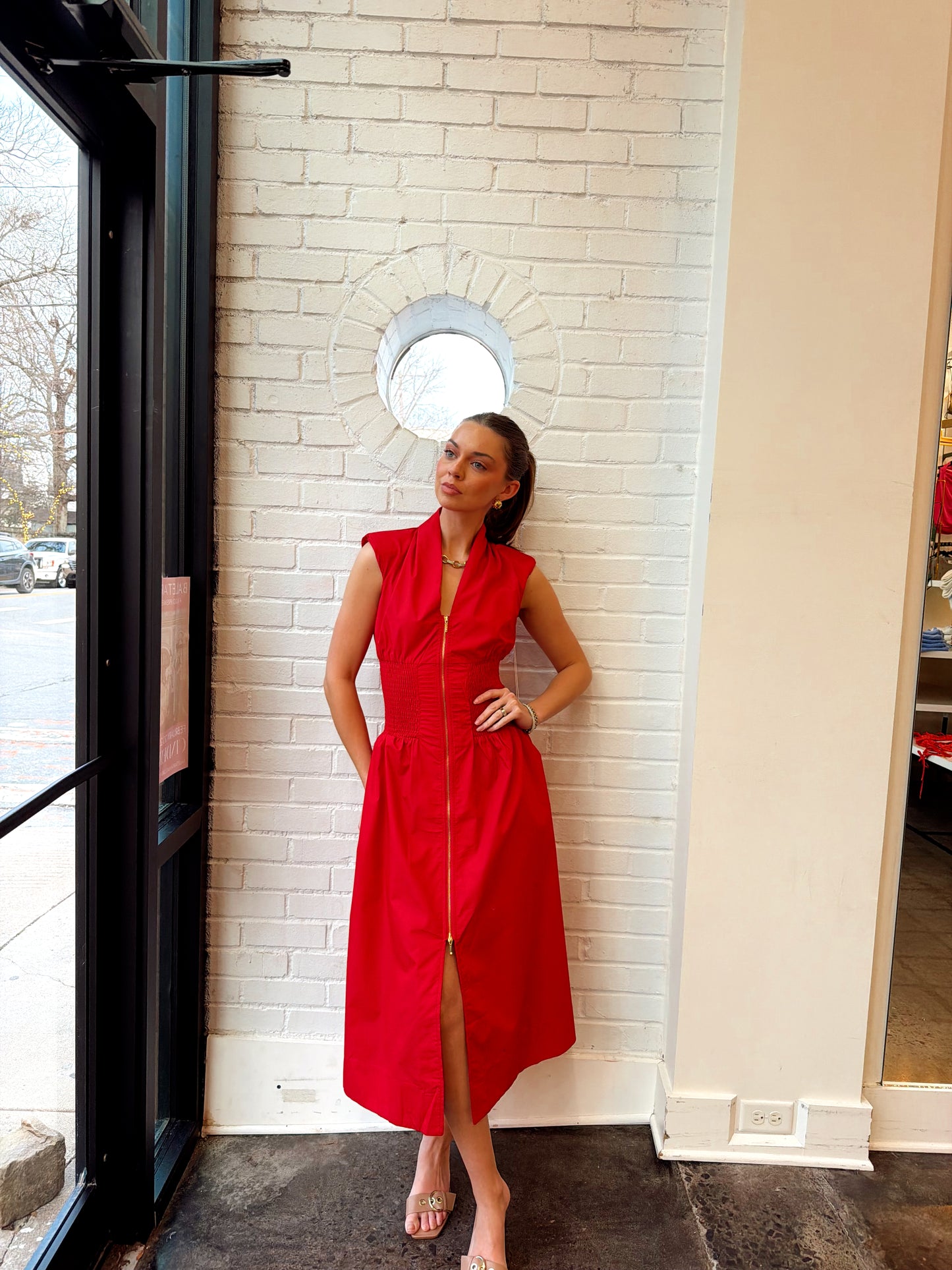 SKYE ZIP FRONT DRESS