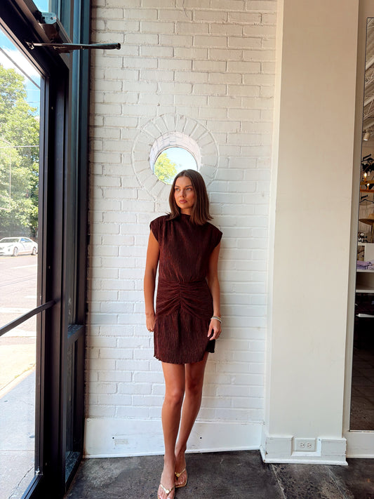 AVERY MICRO PLEAT MINI DRESS