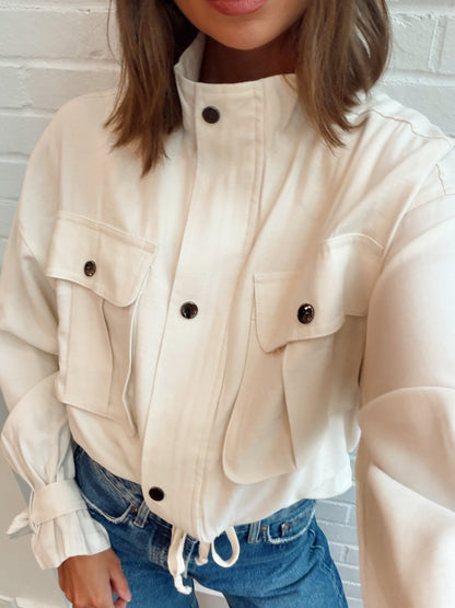 DRAWSTRING UTILITY JACKET