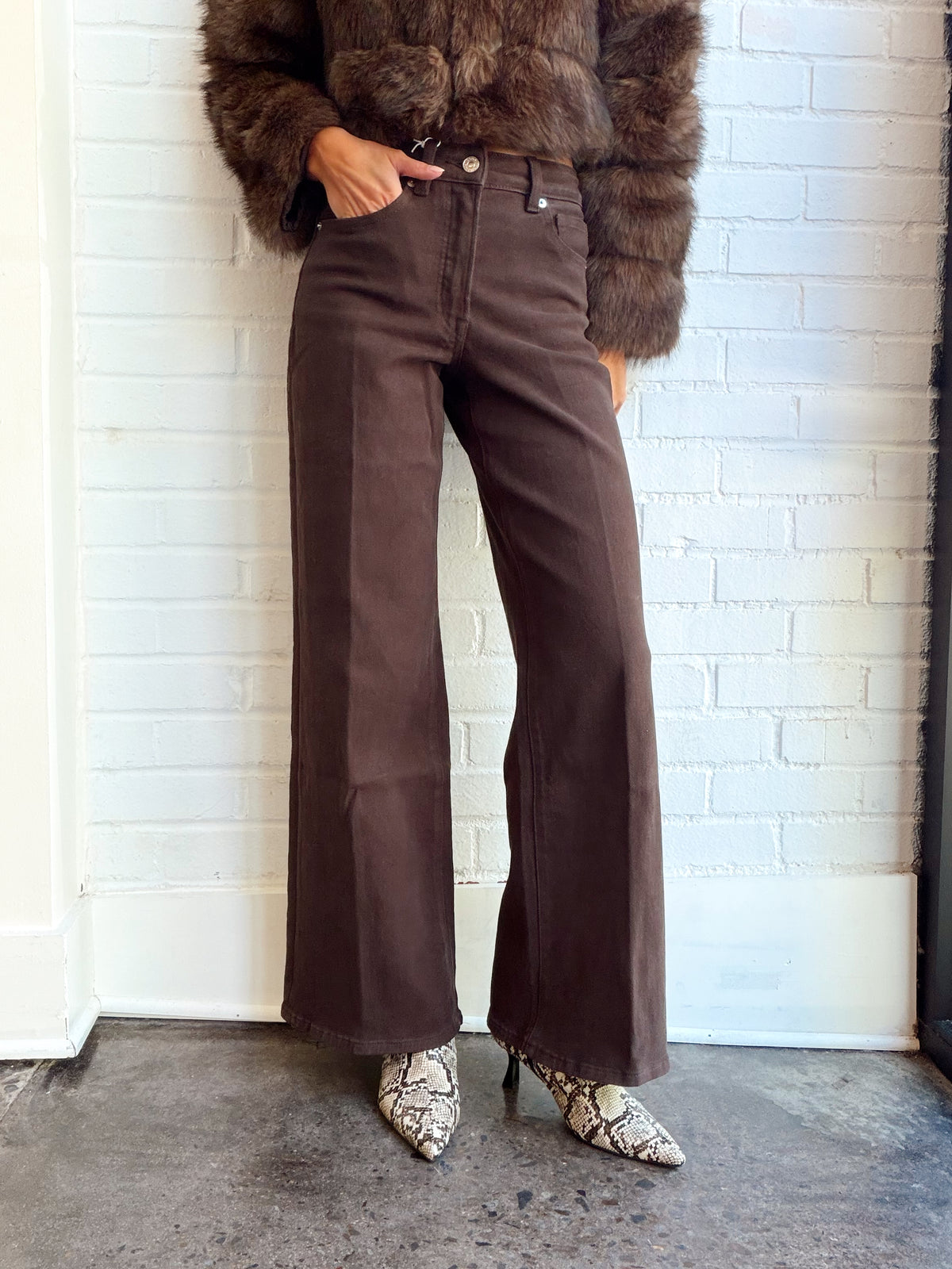 GOOD WAIST PALAZZO ANKLE JEANS