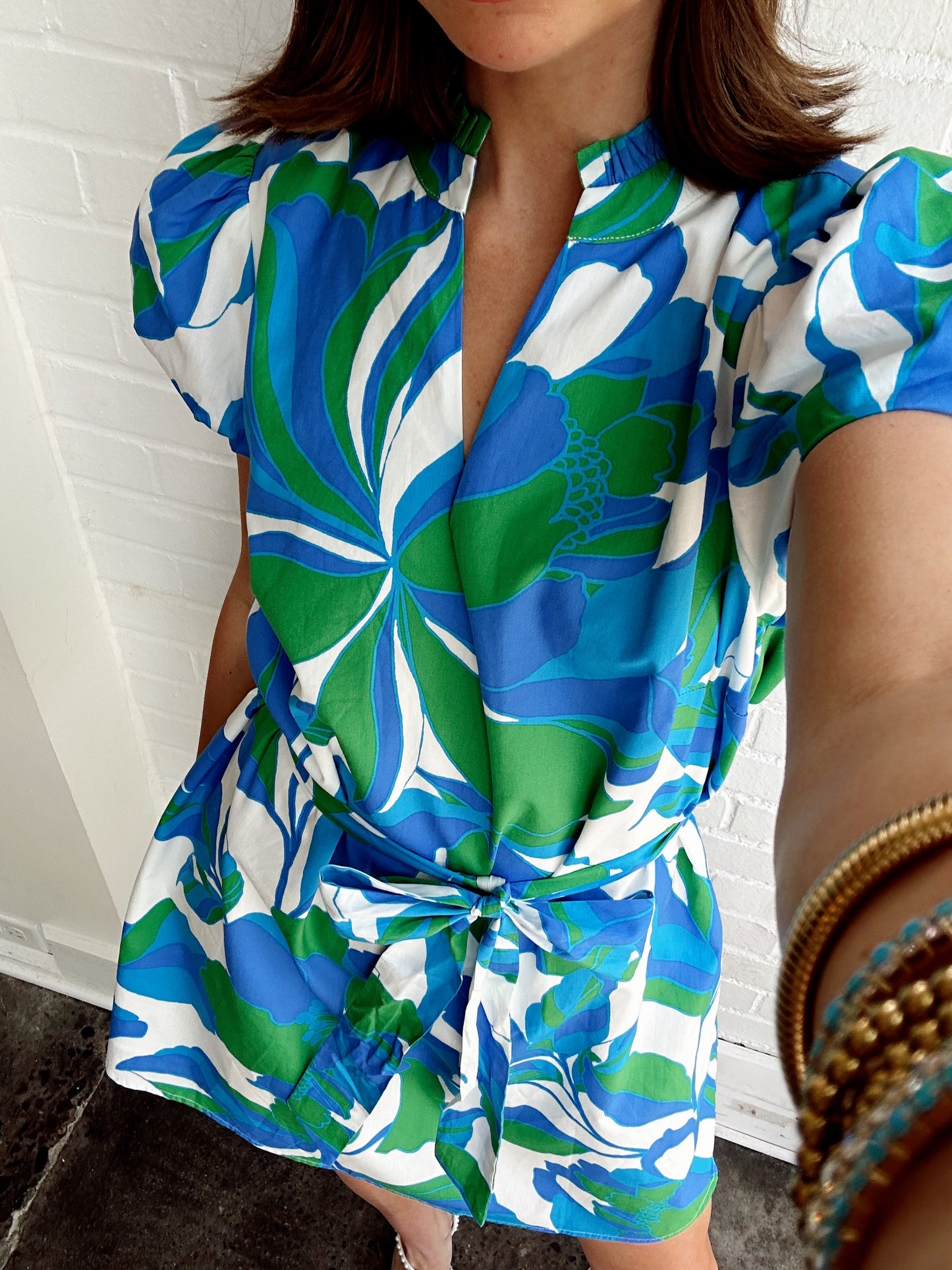 PANSIE FLORAL SHIFT MINI DRESS