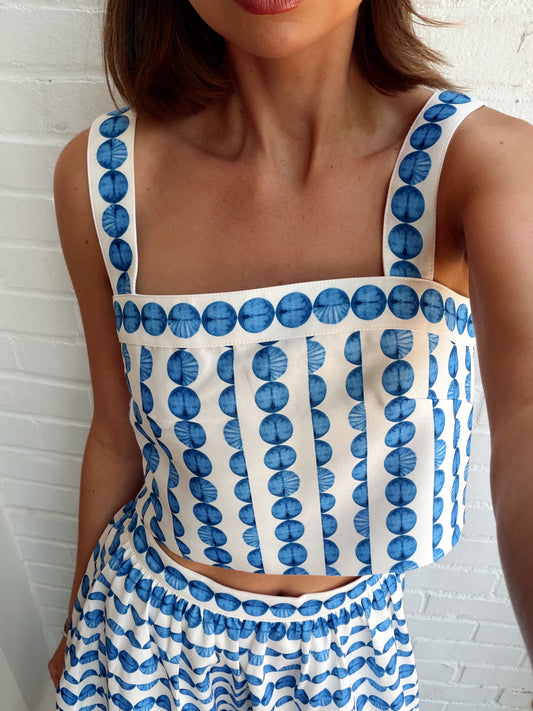 STRUCTURED TAFFETA TOP
