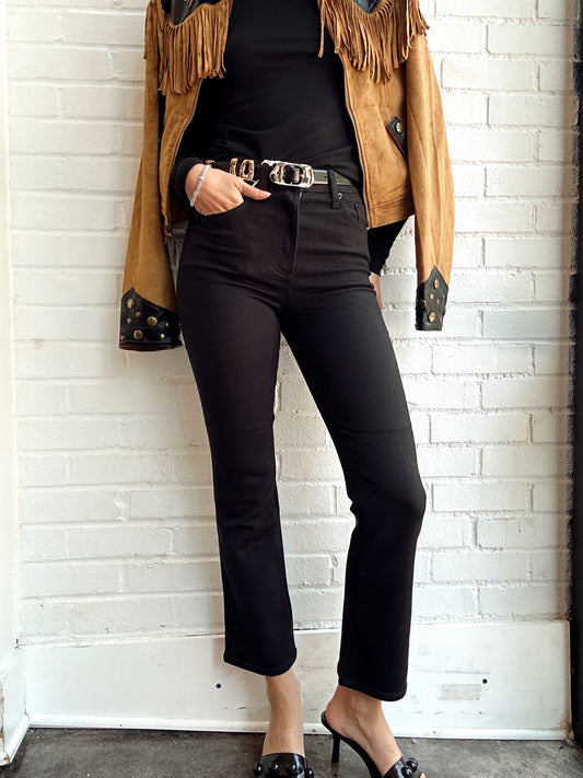 LENNON HIGH RISE CROP BOOT- NOIR