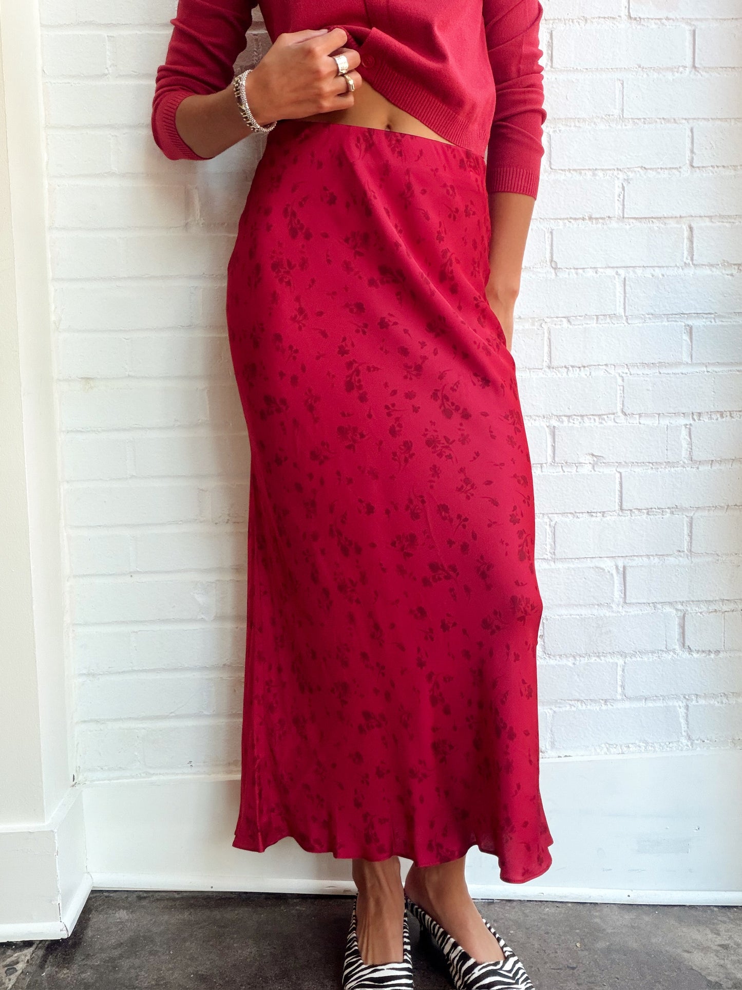OONA SATIN MAXI SKIRT