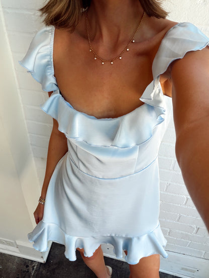 SUNNY RUFFLE MINI DRESS