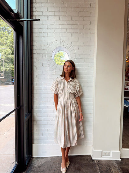MAUDE WAIST DETAIL SHIRT DRESS