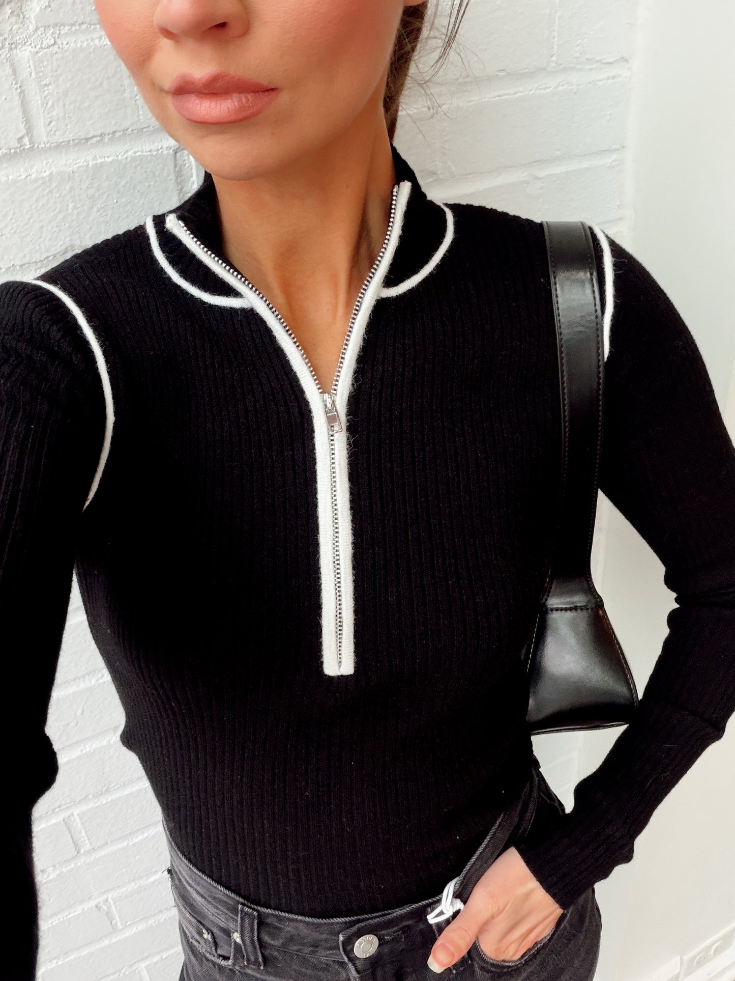 SPORTY RIB ZIP UP