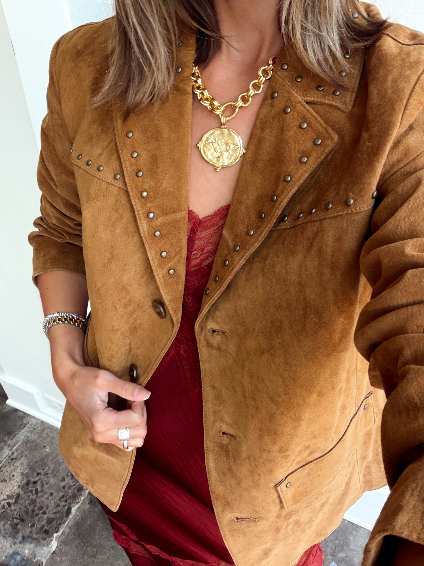ODESSA STUDDED BF BLAZER