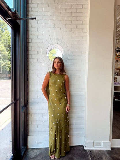 ELINA SEQUIN MIDI DRESS