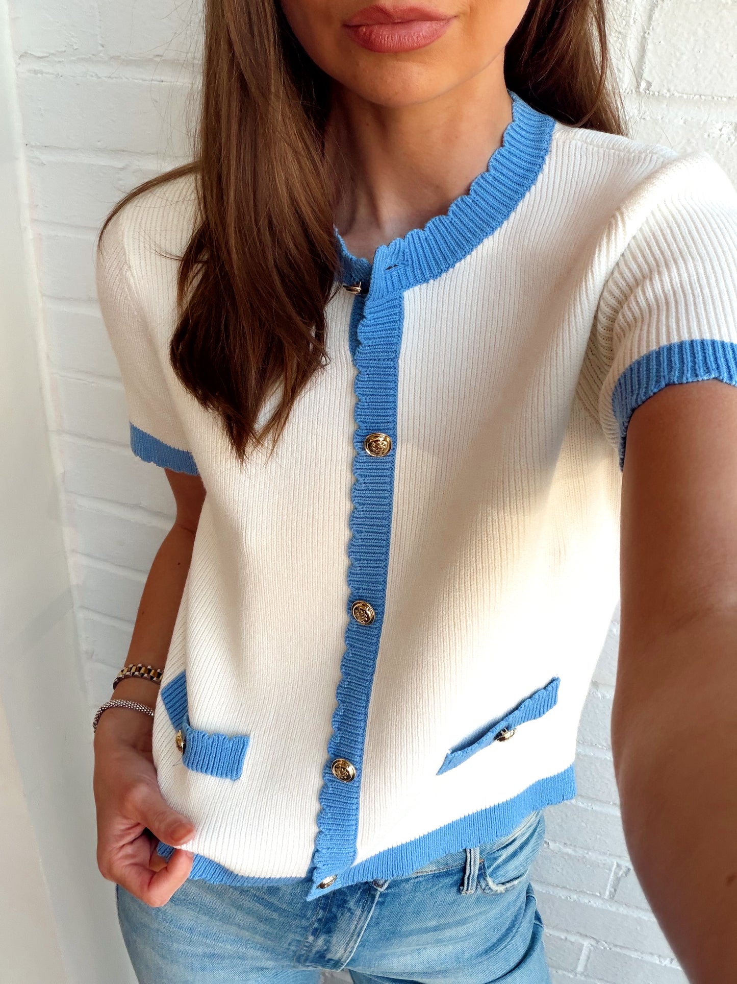 BENNET RIB KNIT SS TOP