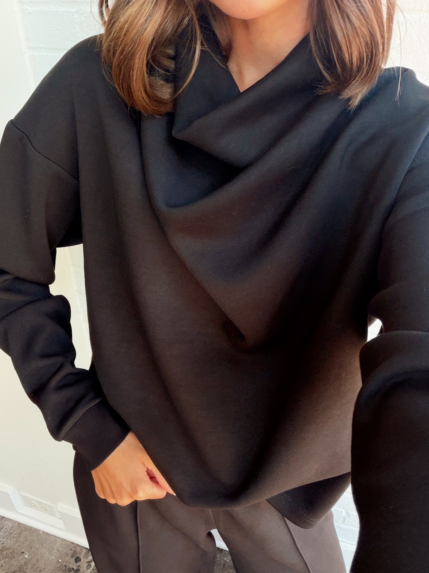 FREIZA SOFT KNIT FUNNEL NECK PULLOVER