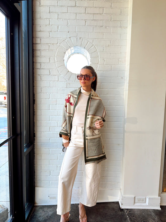 GREEN EQUINE REVERSIBLE WRAP