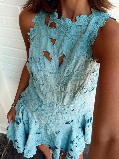 FRANCI EMBROIDERED MINI DRESS
