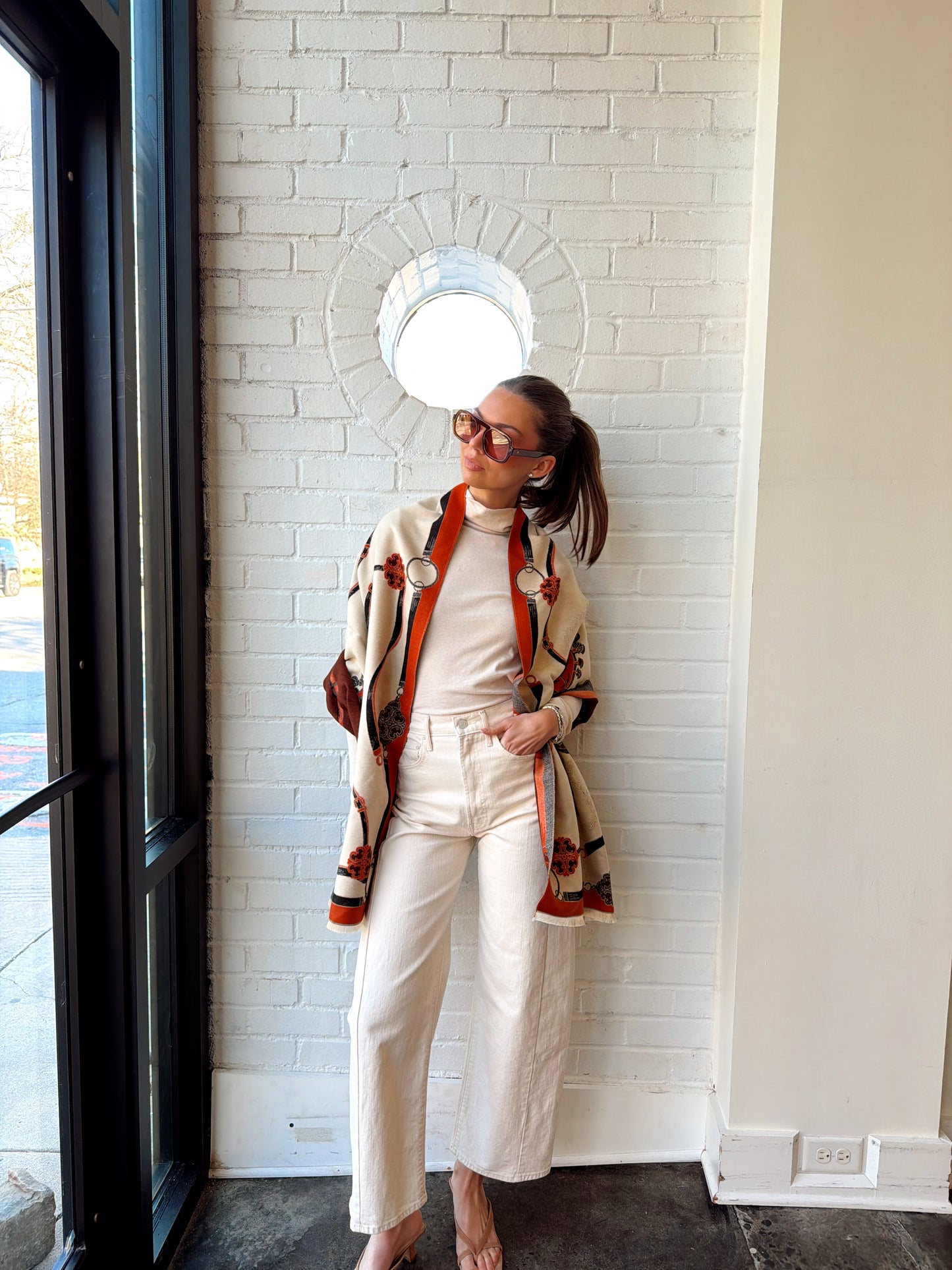 EQUESTRIAN ORANGE REVERSIBLE WRAP