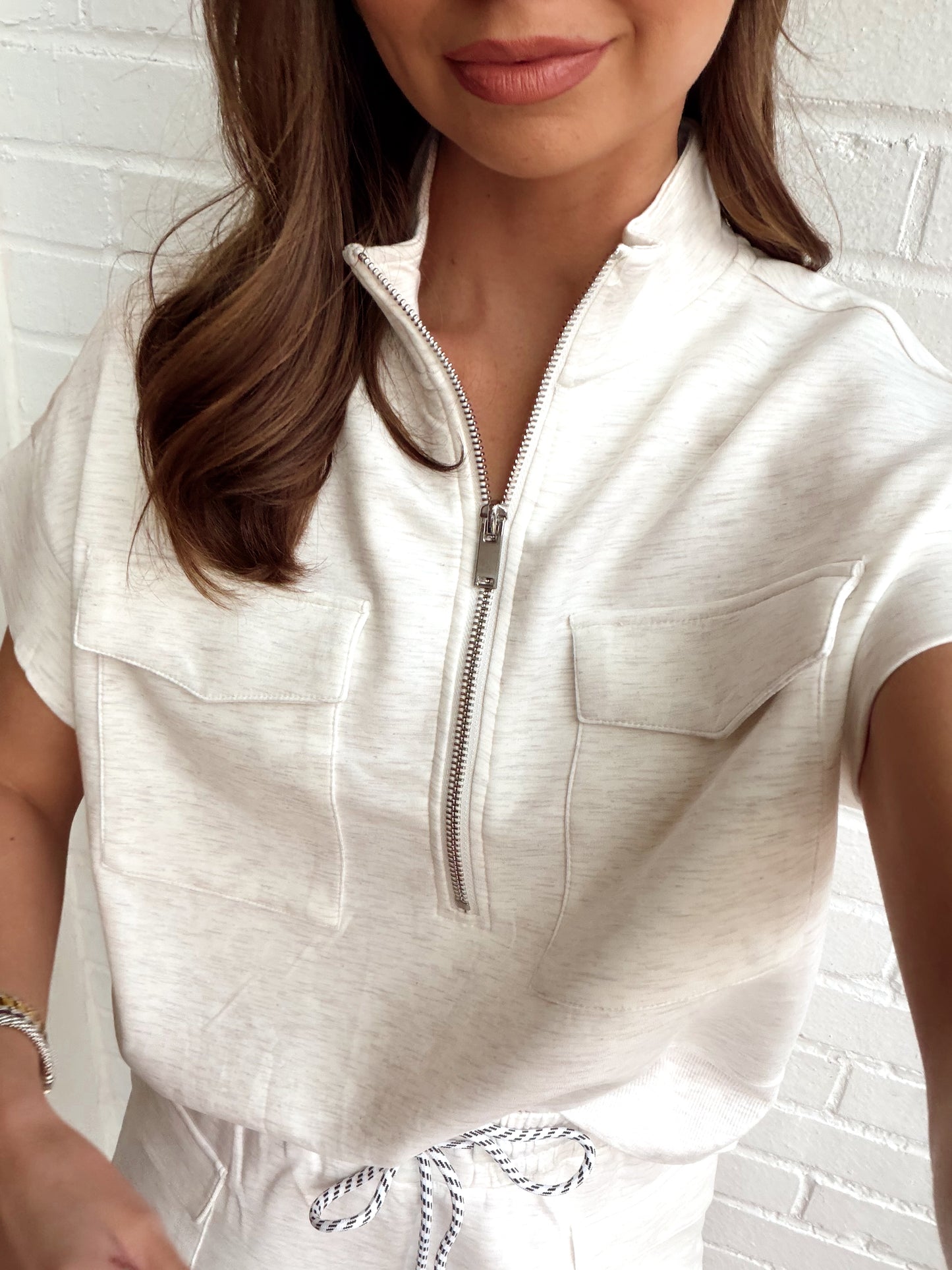 DUA SIGNATURE SOFT KNIT HALF ZIP