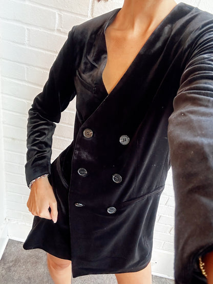 VELVET BLAZER DRESS