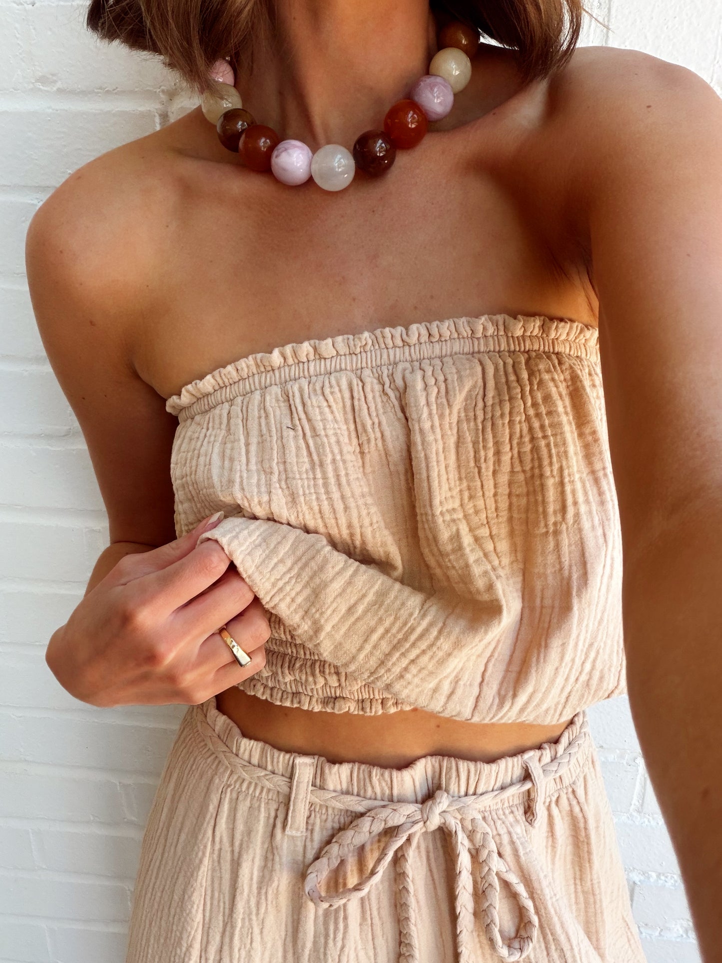 SMOCKED TUBE TOP