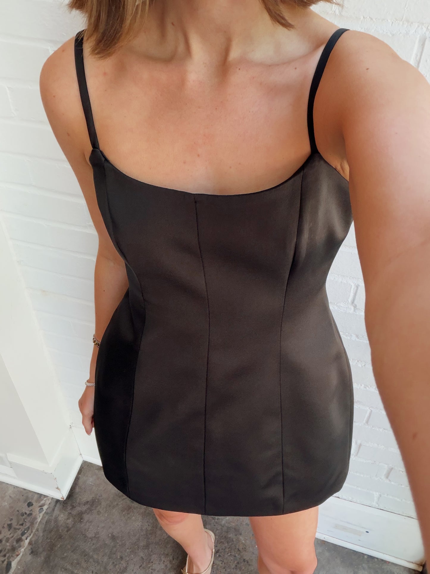 YORK SATIN MINI DRESS