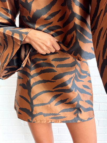 ANIMAL PRINT MINI SKIRT