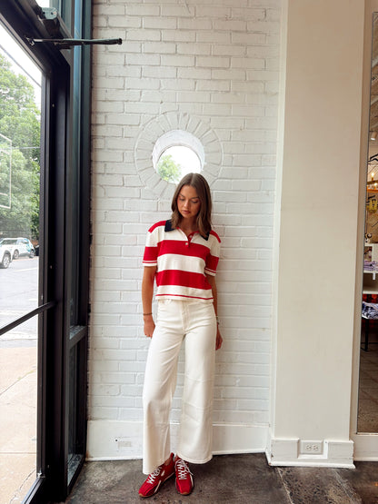 HEPBURN WIDE LEG- EGGSHELL