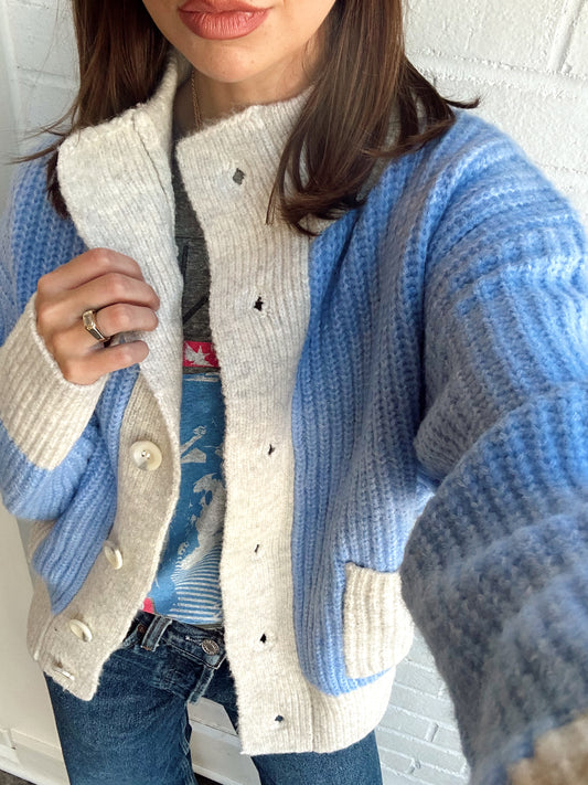 CHENILLE POCKET CARDIGAN