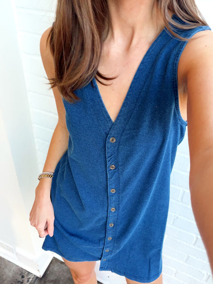 SOLACE DENIM MINI DRESS