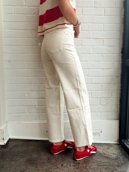 HEPBURN WIDE LEG- EGGSHELL