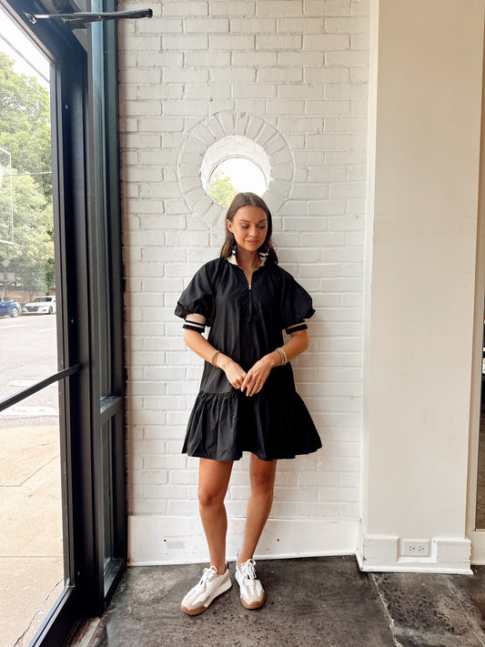 PUFF SLEEVE CUFF DRESS