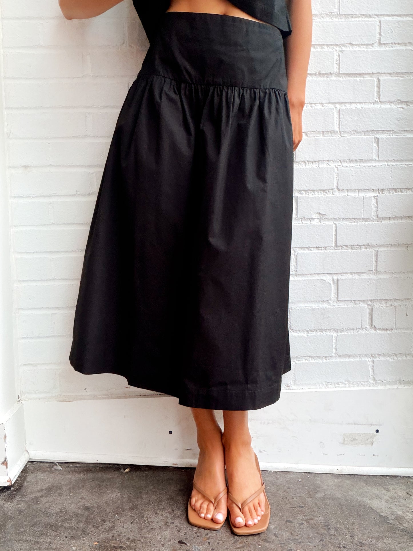 MATTER OF TIME POPLIN SKIRT